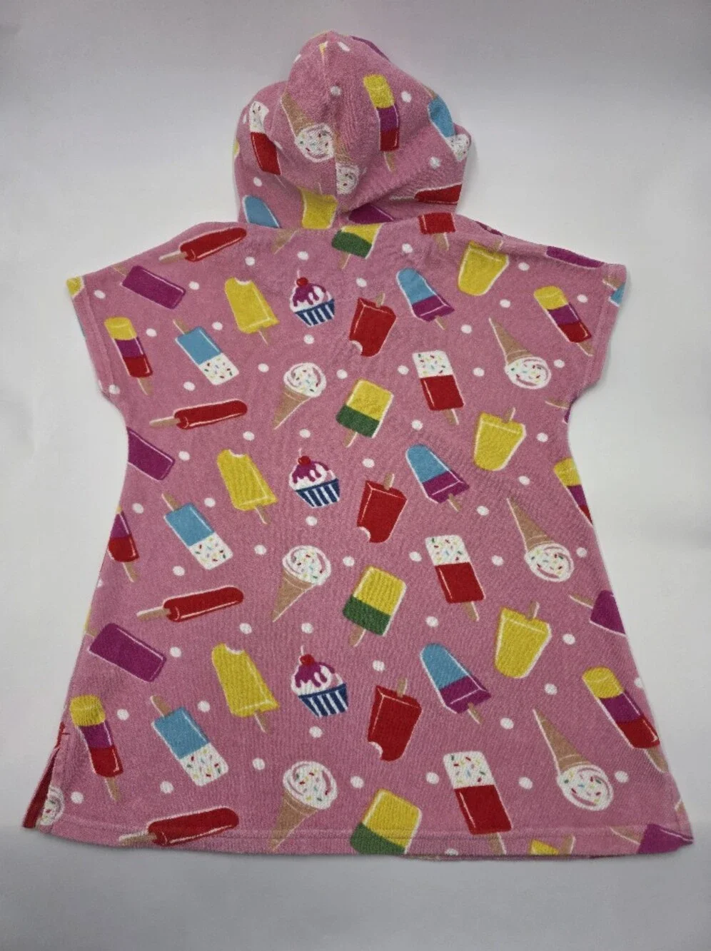Mini Boden girls' ice cream print towelling cover-up size 7-8